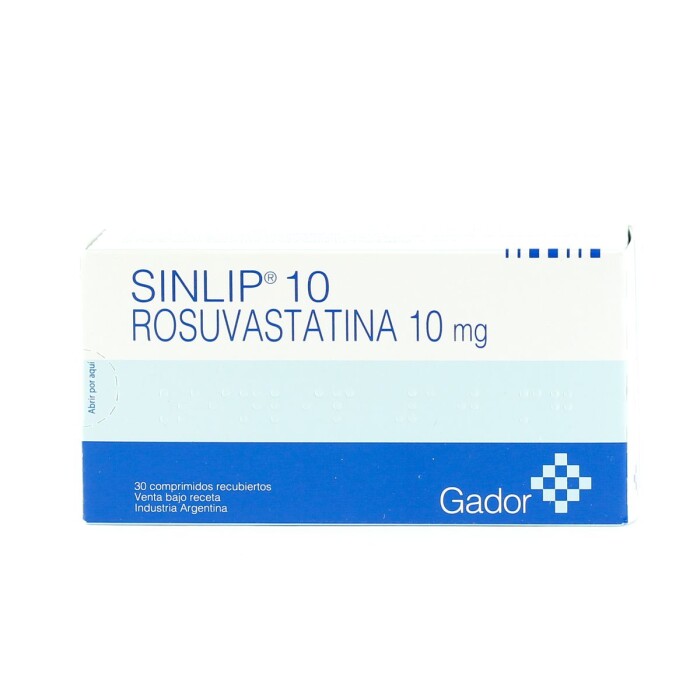 SINLIP 10 MG. CJ X 30 COMPRIMIDOS única
