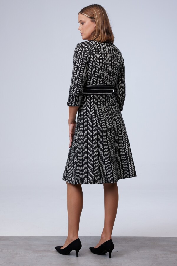 Vestido Tejido Espiga NEGRO/GRIS