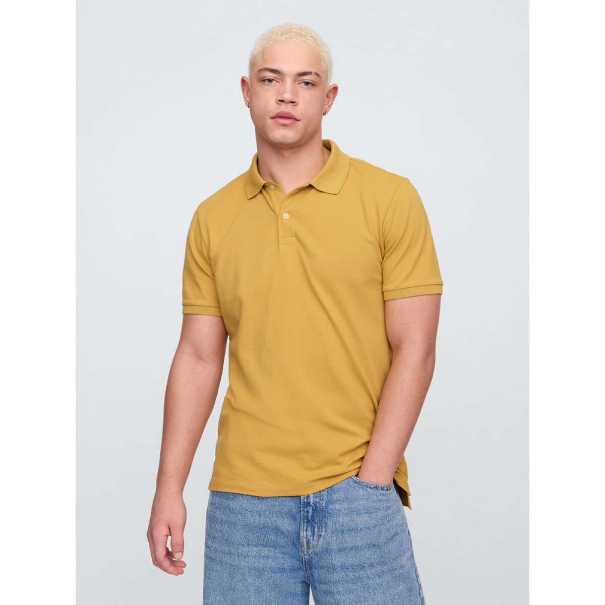V-STRETCH PIQUE POLO - SOLID - HONEY IM HOME 