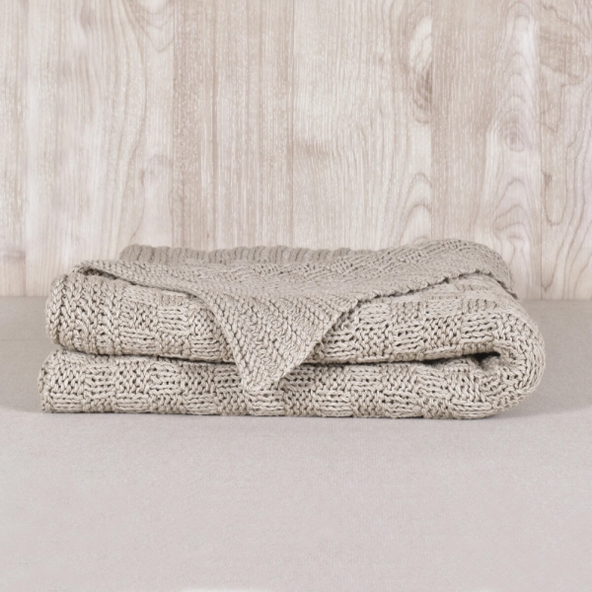 Manta Tejida 125x150 - Sierra - Pilar - Beige 