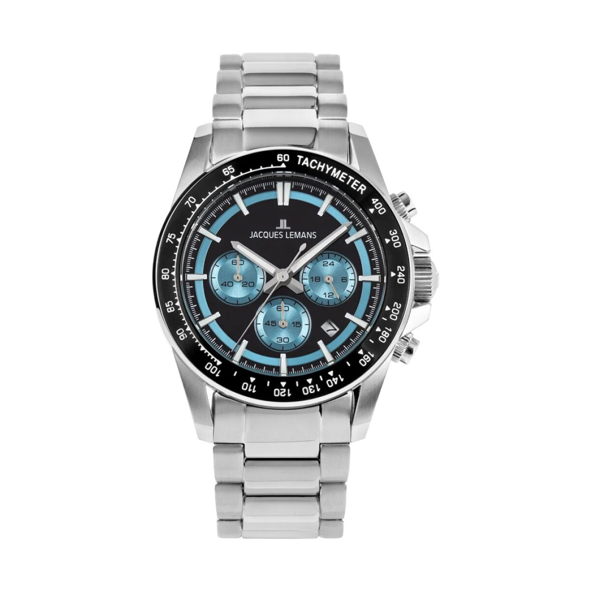 Reloj Jacques Lemans con Malla de Acero y Esfera Redonda 