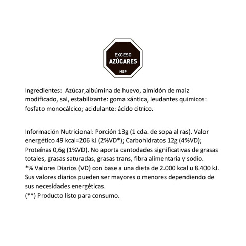 Merengue en Polvo sin TACC 250 g Merengue en Polvo sin TACC 250 g