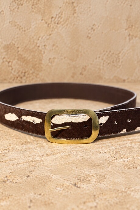 Total Print Belt Chocolate / Dorado