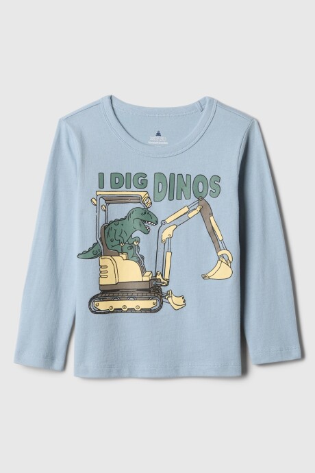 Remera Gráfico Manga Larga Toddler Niño New England Sky