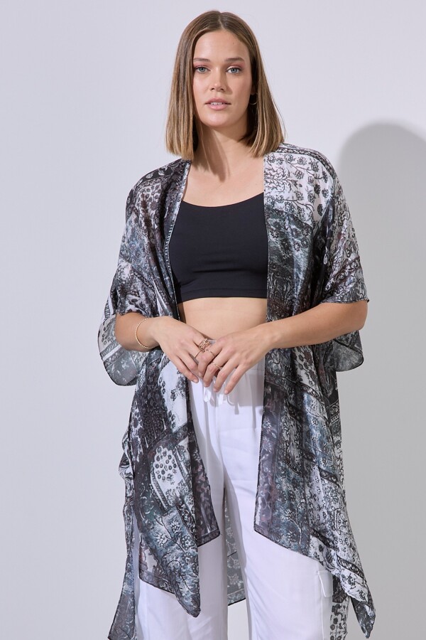 Kimono Print MULTI/GRIS