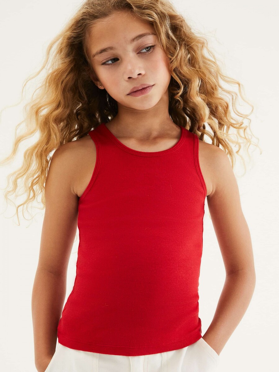 MUSCULOSA BÁSICA INFANTIL - ROJO 
