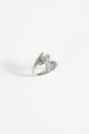 Anillo manos ajustable acero plateado