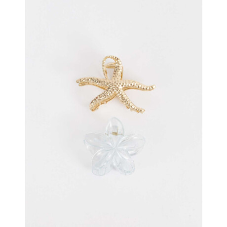 Set De Broches Combinacion Bicolor