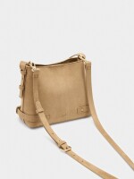 Bolso Bombonera Efecto Piel Con Hebillas taupe