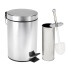 Tacho Cesto Basura 5 Litros Y Cepillo Baño Acero Papelera Tacho Cesto Basura 5 Litros Y Cepillo Baño Acero Papelera