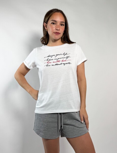 Remera de dama S26147-H Blanco