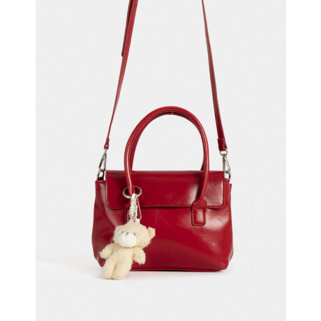 Cartera City Crudo Rojo Medio