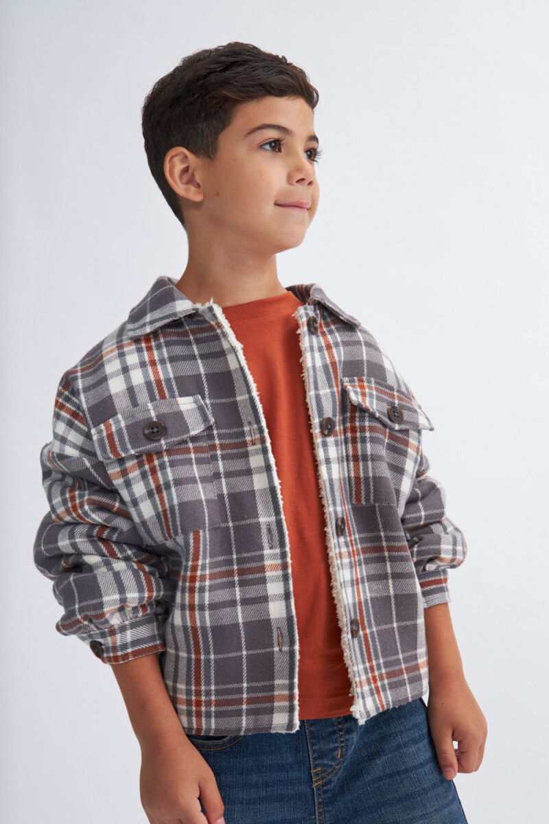 Sobrecamisa a cuadros Gris Oscuro