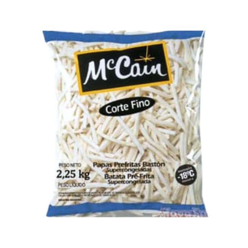 Papas fritas Corte Fino McCain - 2,25 kg Papas fritas Corte Fino McCain - 2,25 kg