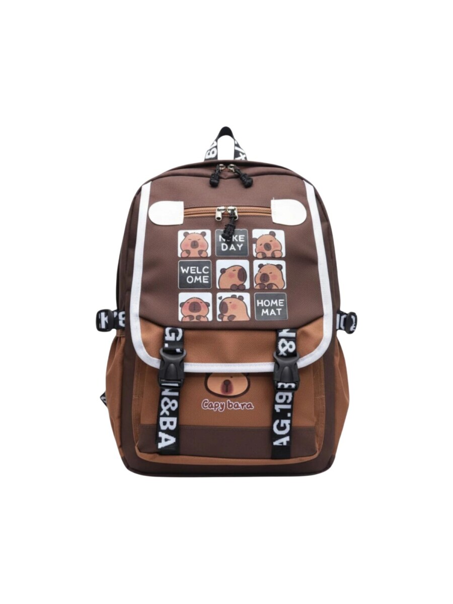 Mochila Escolar Capibara - Marron 