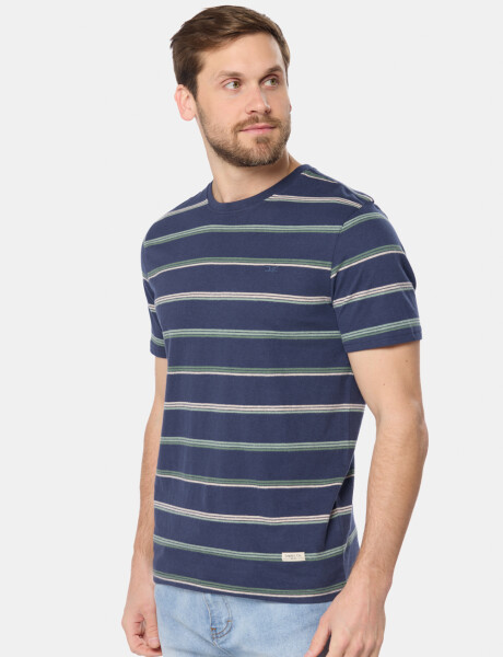 REMERA RAYADA Azul