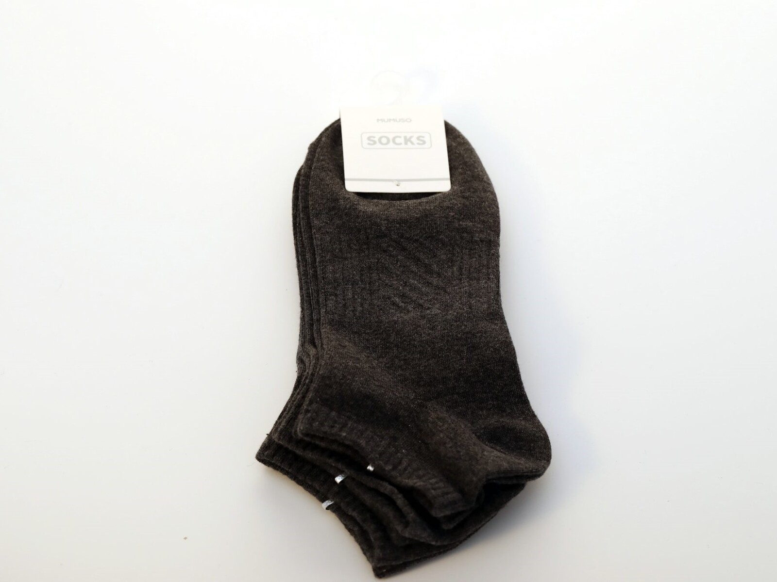 MEDIAS BAJAS PARA HOMBRE (3 PARES/GRIS OSCURO) 