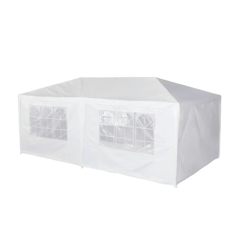Gazebo Lumax Liviano Desarmable Paredes, Para Eventos 6x3 mts Blanco