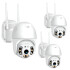 Cámara Ip Seguridad Exterior Seguimiento Nocturna Kit X3 Uni Color Blanco