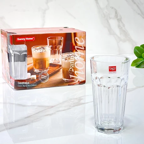 Juego 6 Vasos De Vidrio Casablanca 456ML Juego 6 Vasos De Vidrio Casablanca 456ML