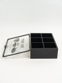 Caja Para Té Vemir, 6 Separaciones. Negro