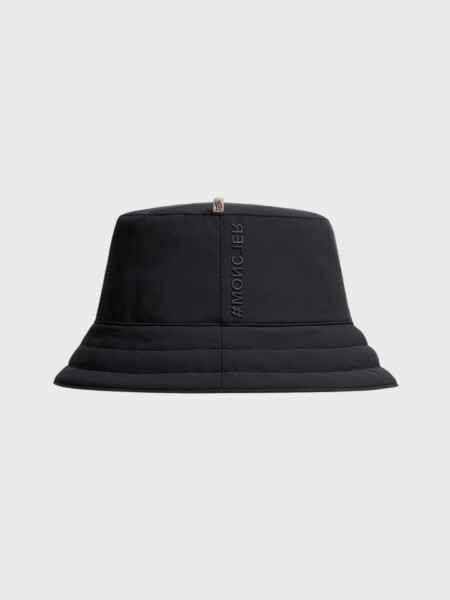 Moncler - Gorro de pescador con logo Negro