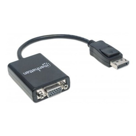 Adaptador Displayport M A Vga H / 15cm - Negro - Manhattan Adaptador Displayport M A Vga H / 15cm - Negro - Manhattan