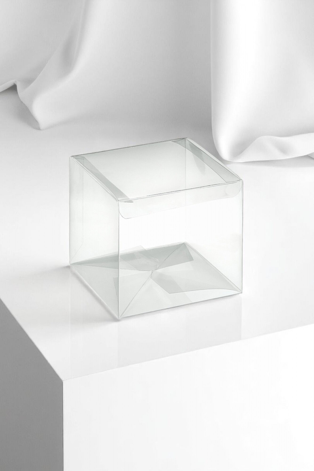 Caja transparente 12x12x8 cm. - TRANSPARENTE — PaperPack