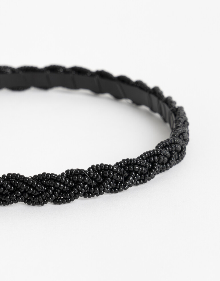 Vinchas Rígidas Liso Vincha Rígida Trenzada - Negro