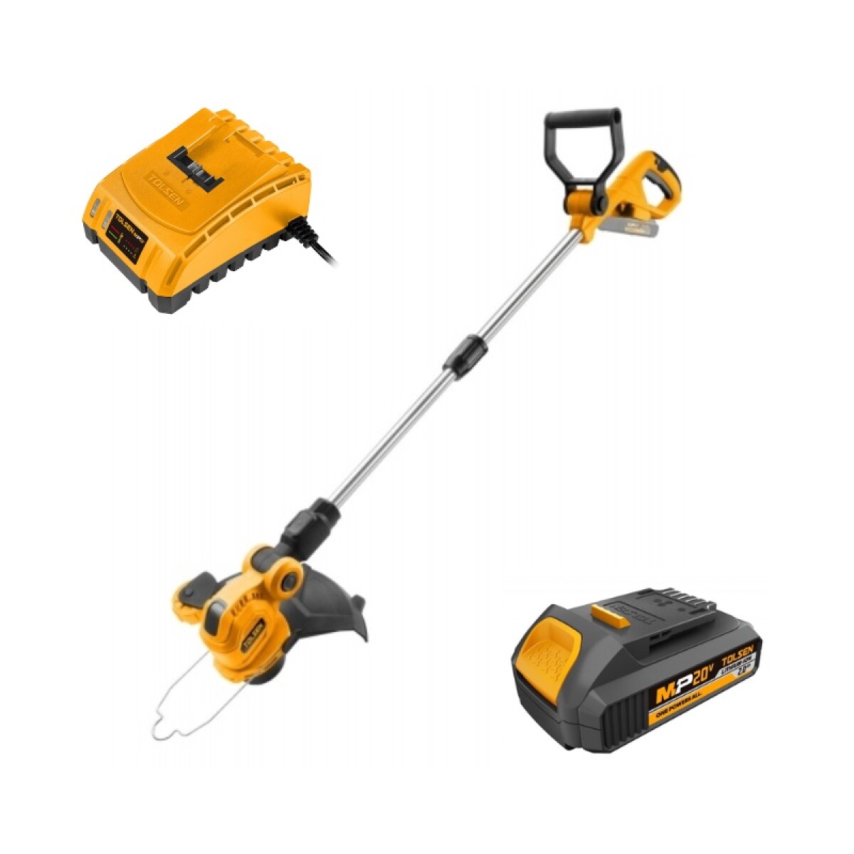 TOLSEN COMBO BORDEADORA LI-ION 20V 12 300MM + BATERIA 2.0 & CARGADOR 