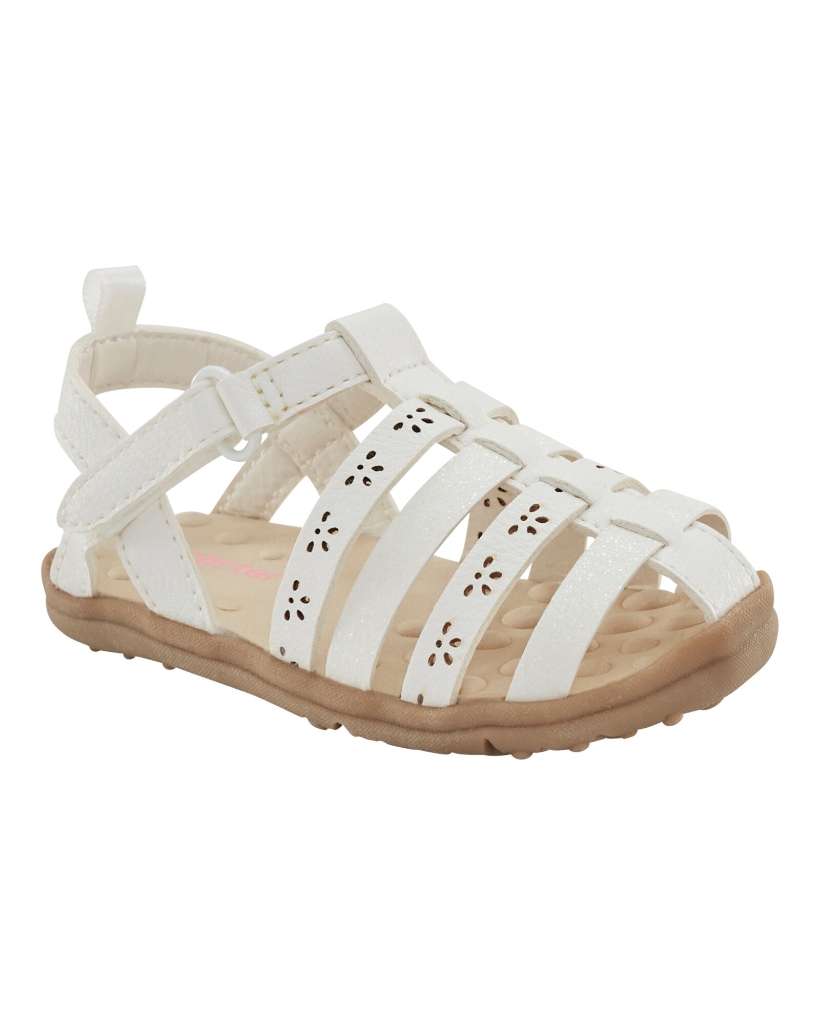 Sandalias caladas, blancas Sin color