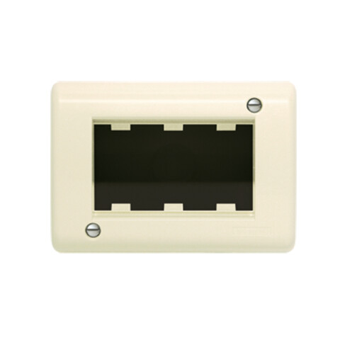 Caja exterior para 3 módulos marfil - Ave C55610