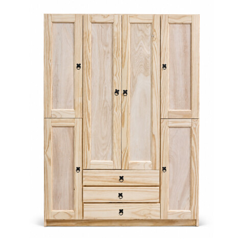 Ropero Madera Pino Macizo 6 Puertas Placard - Blanco Ropero Madera Pino Macizo 6 Puertas Placard - Blanco
