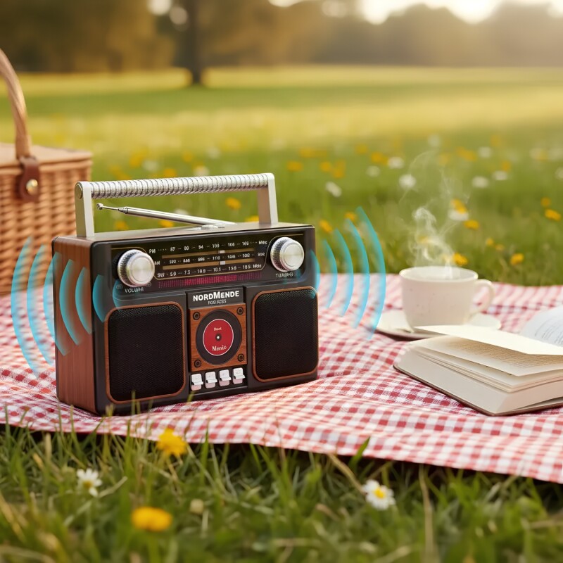 Radio Portátil Nordmende Retro Am Fm Sw BT Recargable Radio Portátil Nordmende Retro Am Fm Sw BT Recargable