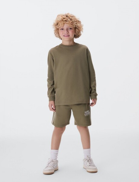 CAMISETA BÁSICA UNISSEX INFANTIL VERDE