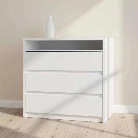 CÓMODA CAJONERA 3 CAJONES MDF BLANCO SOUTH