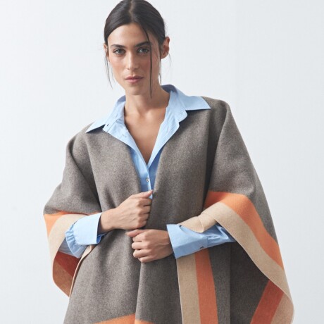 PONCHO OUZO Gris Melange
