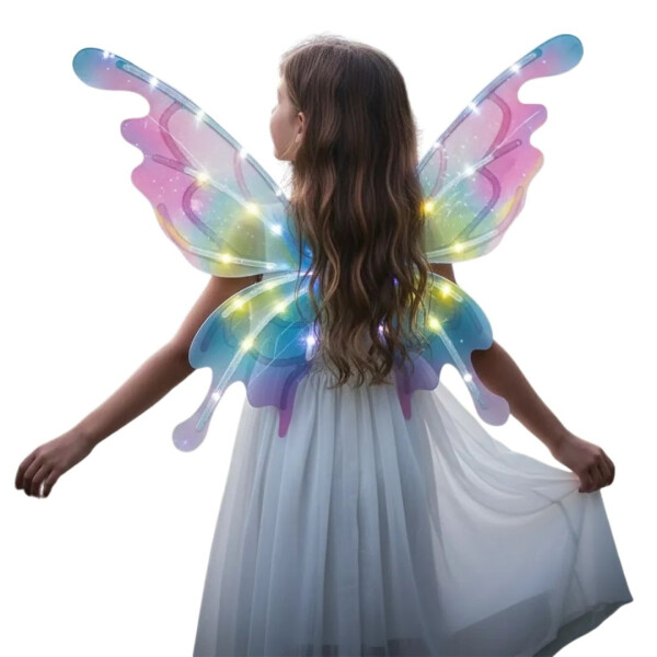 Alas De Mariposa, Hadas Con Luces Led Para Niña Alas De Mariposa, Hadas Con Luces Led Para Niña