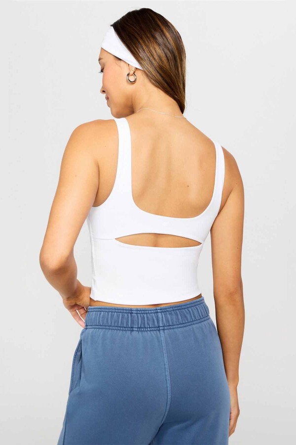 Top PureLuxe Built-In Bra Mujer Classic White