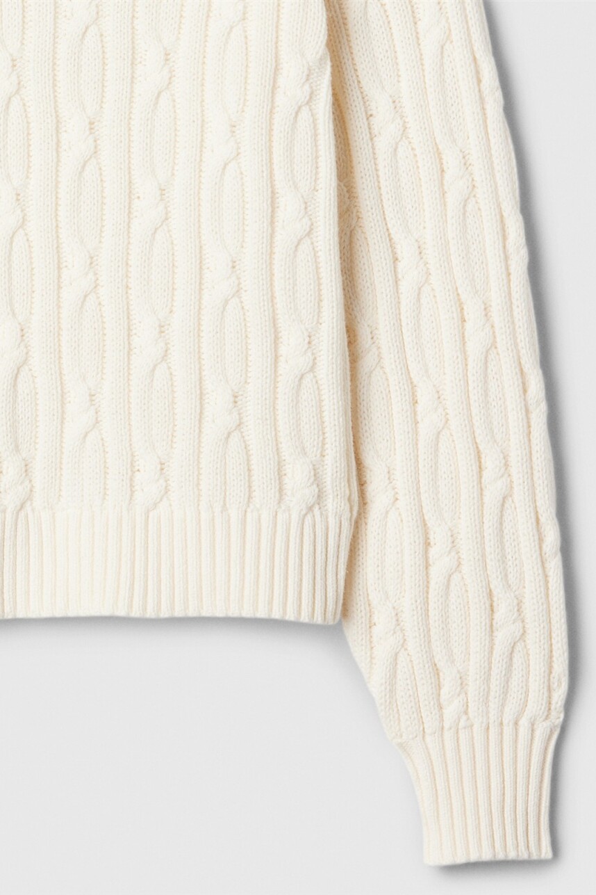 Buzo Cuello Redondo Niña Ivory Frost