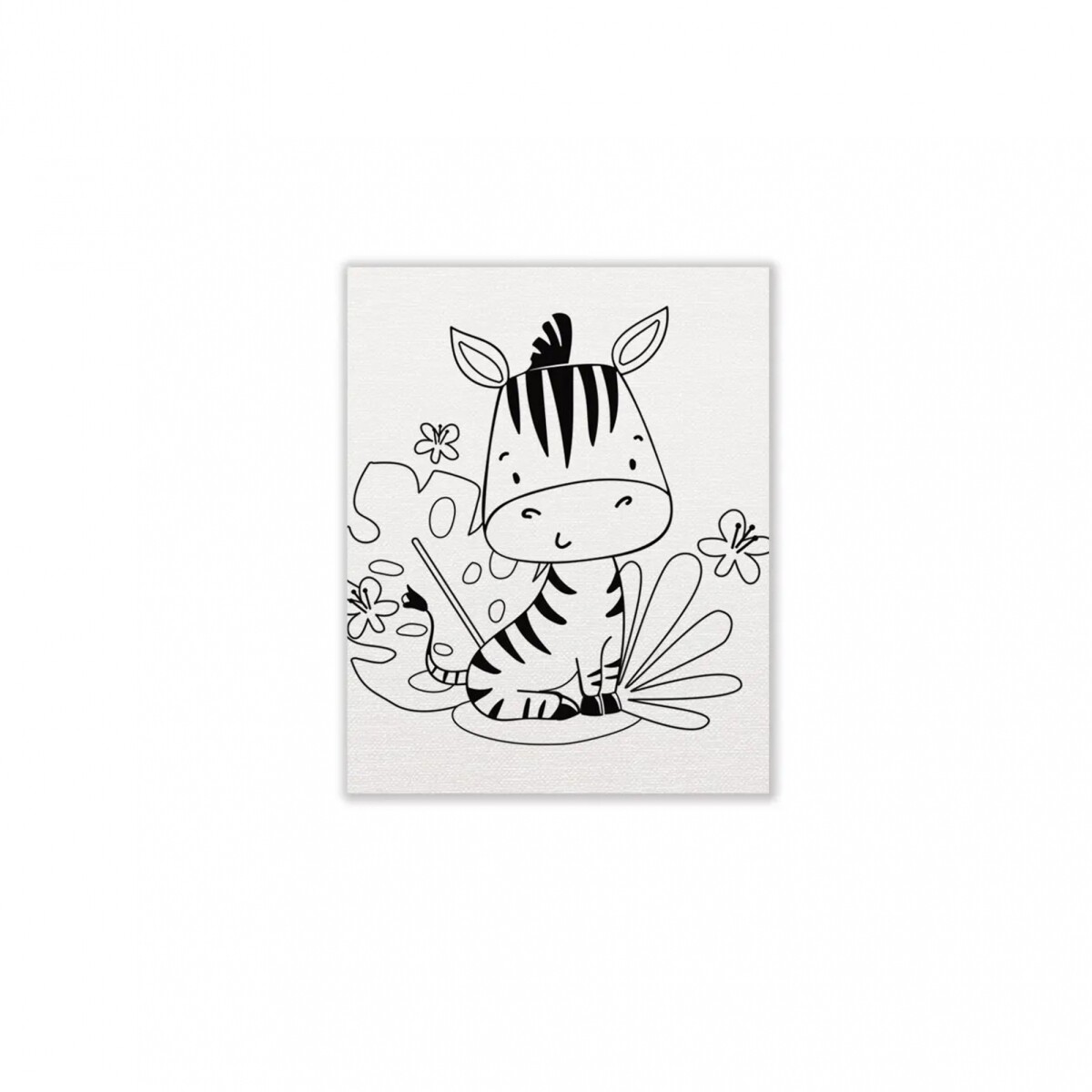 Bastidor con Diseño para Colorear - Cebra 