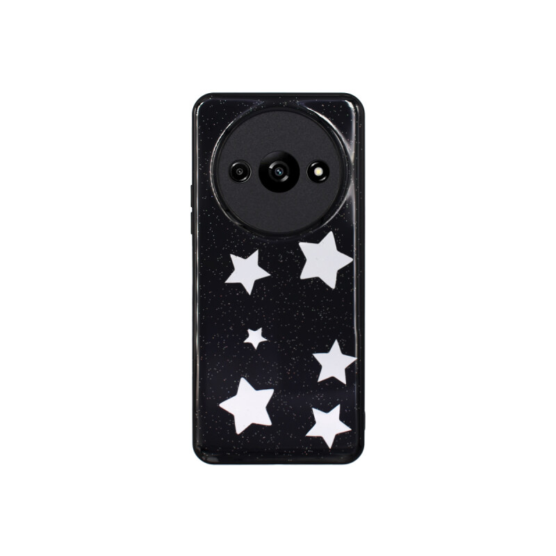 Protector para Xiaomi Redmi A3 estrellas color negro Protector Para Xiaomi Redmi A3 Estrellas Color Negro