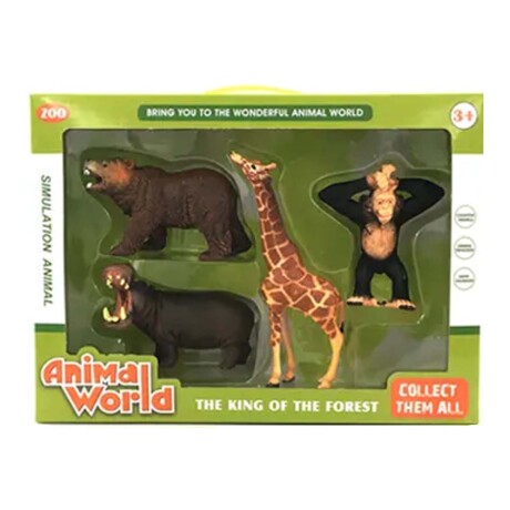 Set Colección de Animales de la Selva 4 Figuras en Plástico Set Colección De Animales De La Selva 4 Figuras En Plástico