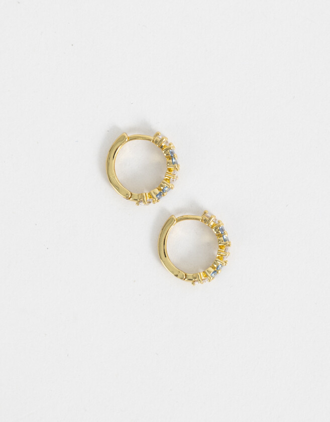 Aros Argollas Premium Silver Aros Argollas Bañado En Oro - Dorado