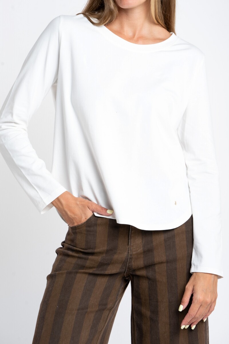 Remera Algodón Elastano - Nácar 