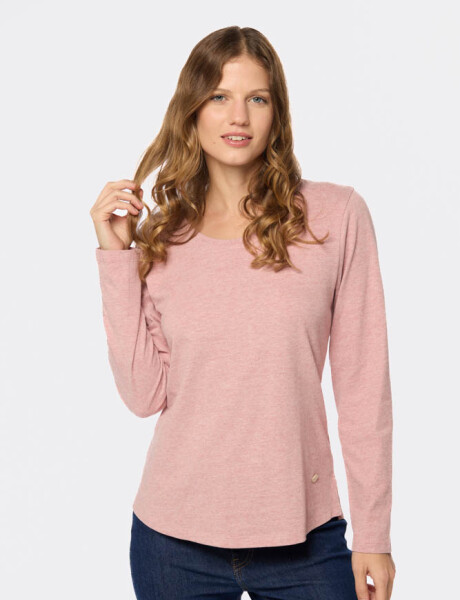 REMERA LISA MANGA LARGA Rosado