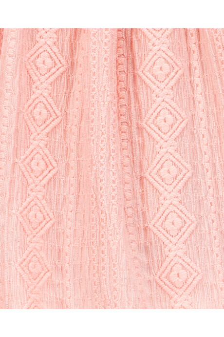 Pollera short a crochet, rosada Sin color