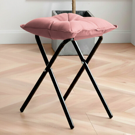 Silla Sillón Butaca Lazy Con Posapie Otomano Bolsillo Rosa