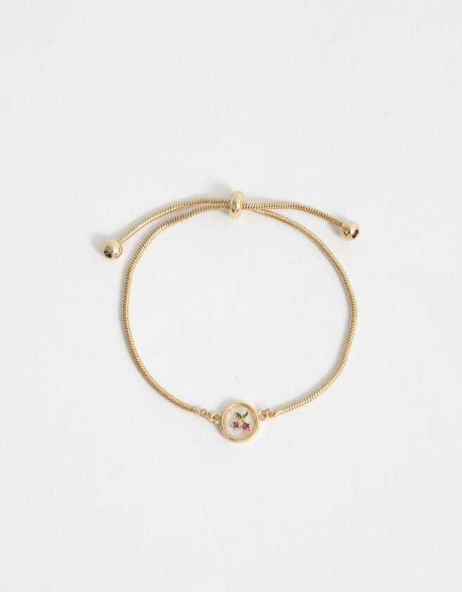 Pulseras Flexibles Bañada en Oro Pulsera Flexible Dije Bañada En Oro - Dorado