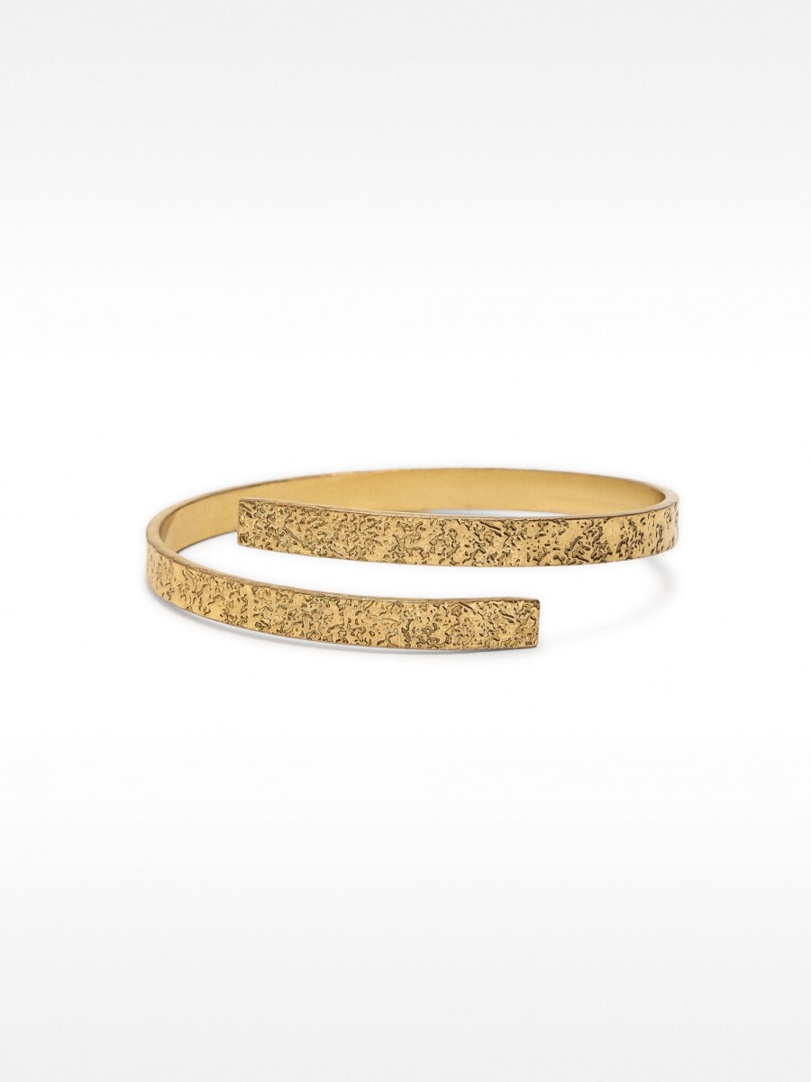 Pulsera Abierta Cruzada dorado
